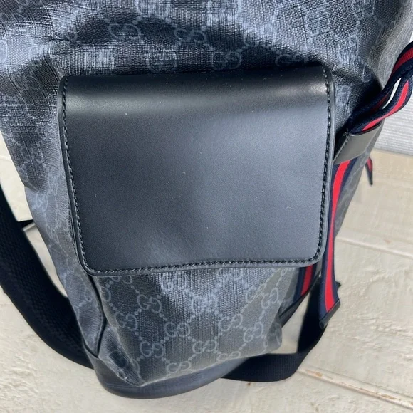 Gucci Double Pocket Backpack GG Coated Canvas Large ✅ COA Included - Picture 6 of 16